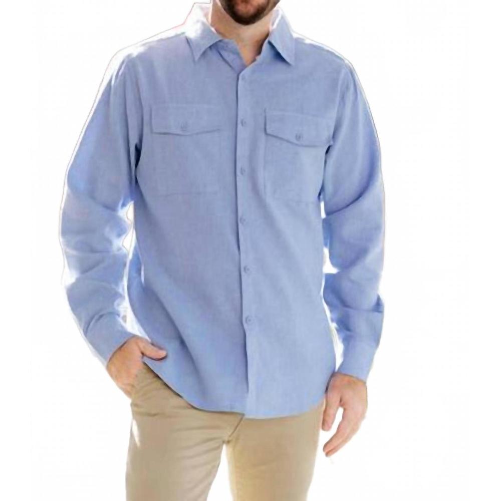 NEW WEIV long sleeve button down flannel in light blue
